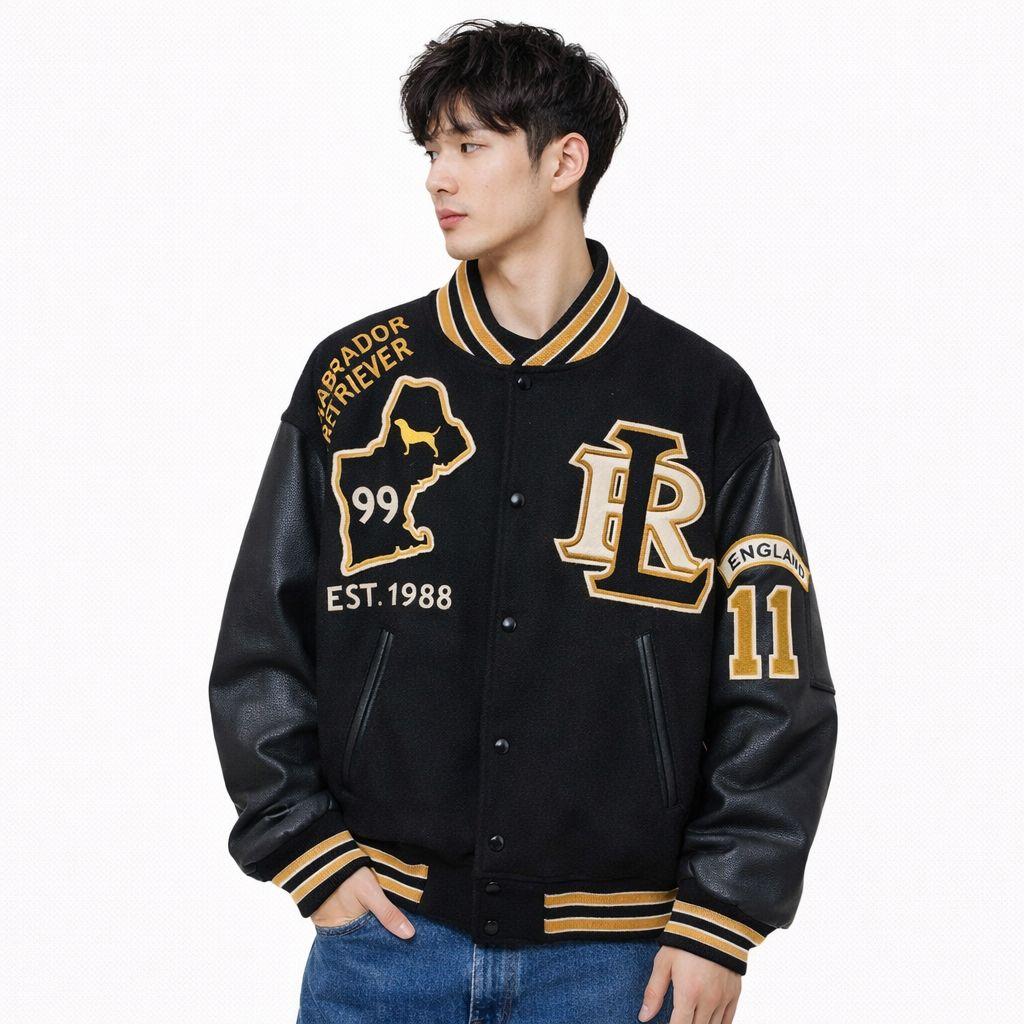 HEWITT USA レザースリーブ スタジャン ブラック L - メルカリ