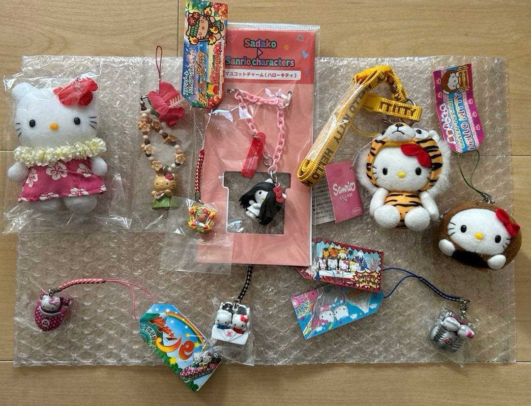 キティ　ご当地　ストラップ　マスコット　根付け　日焼け　ハワイ　ネックストラップ ハワイ Hawaii 日焼けキティ ご当地キティ ハローキティ 根付け