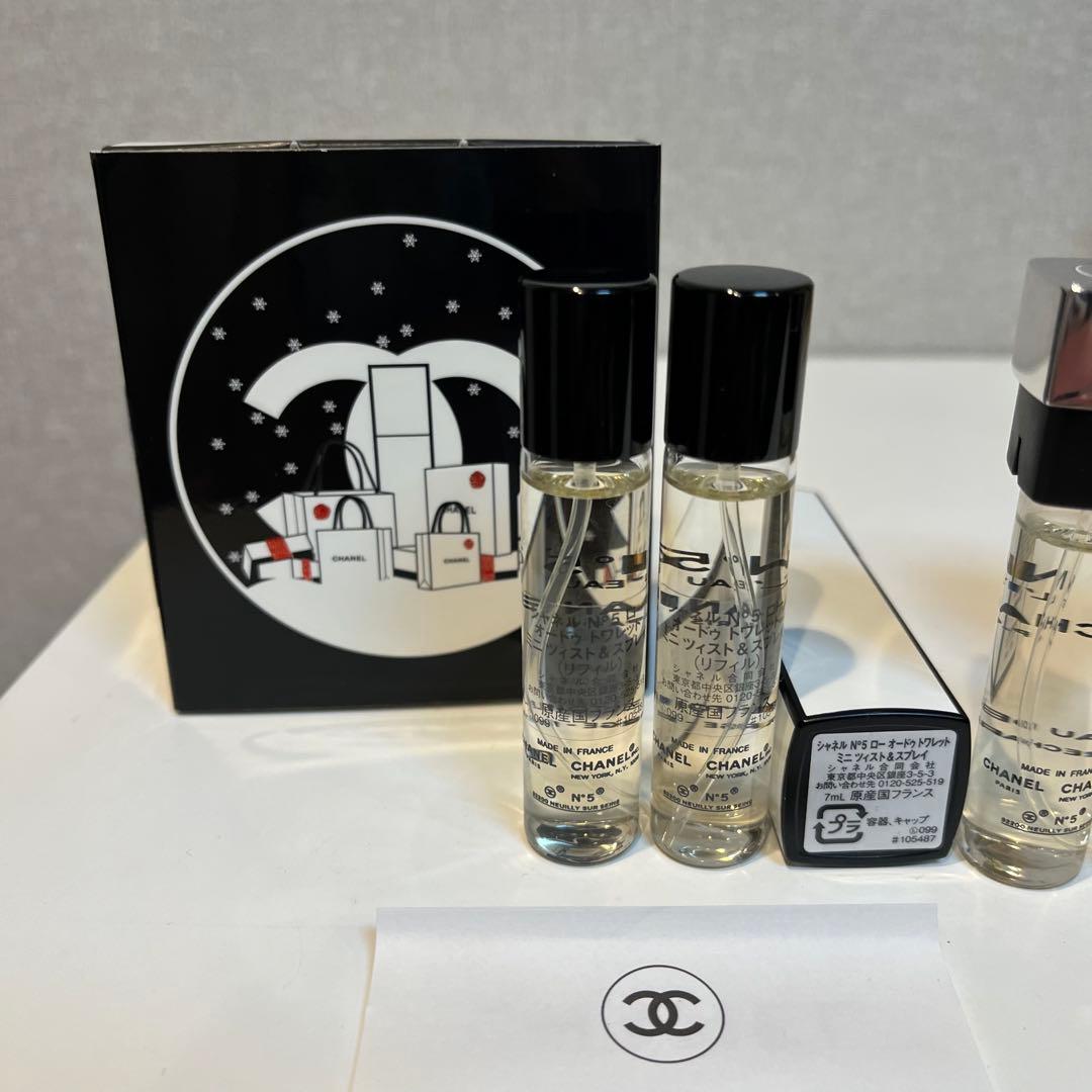 CHANEL N°5 L'EAU ミニツイスト＆スプレイ 本体＋リフィル4本 - メルカリ