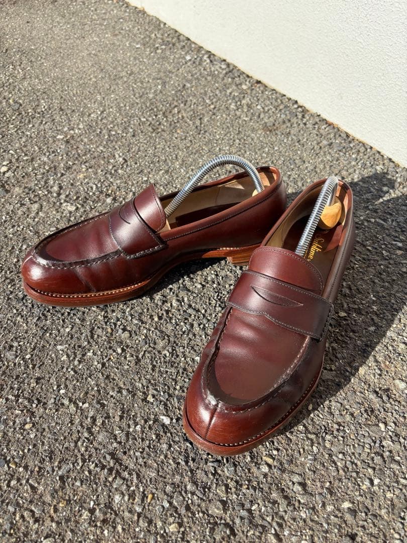 美品chausser SU-104 PENNY LOAFERS D.BR26.5 - メルカリ
