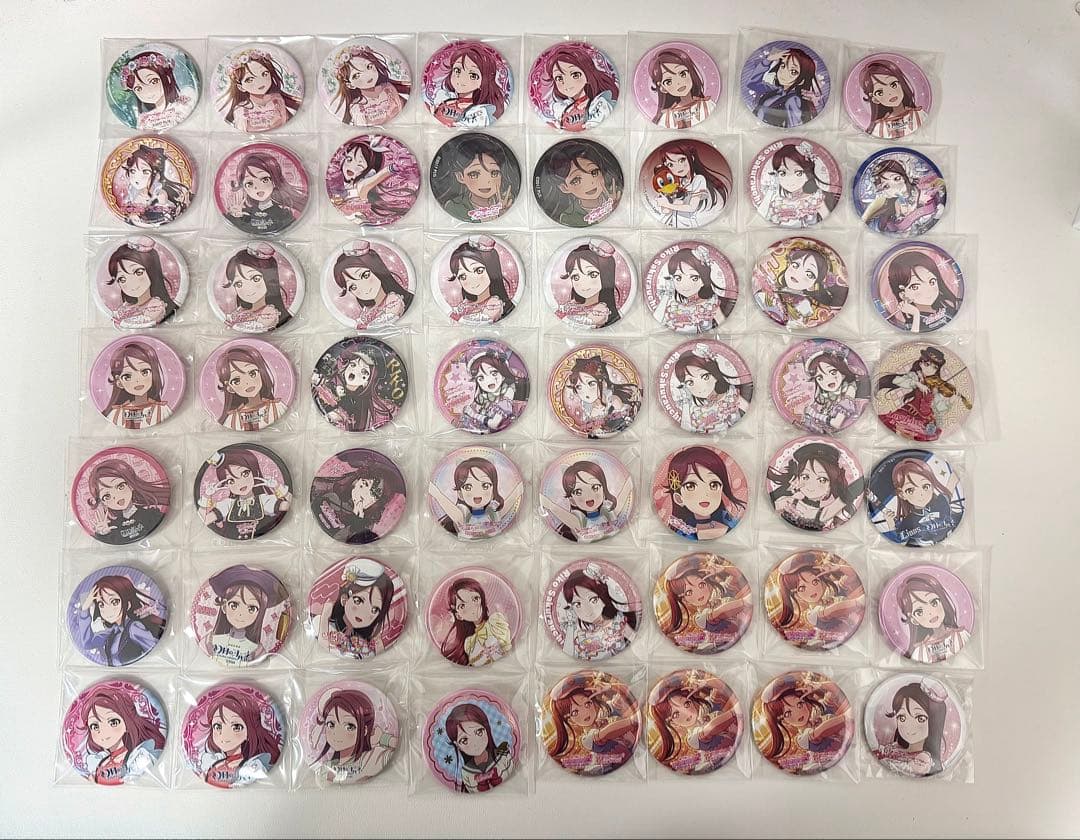 ラブライブ　サンシャイン　Aqours 桜内梨子 缶バッジ　まとめ売り　56枚 ラブライブ サンシャイン Aqours アジアツアー 缶バッジ 桜内梨子