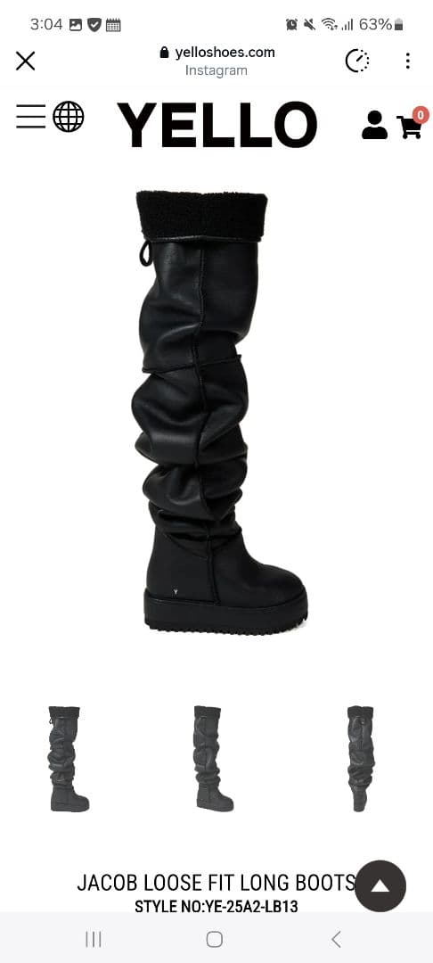 YELLO JACOB LOOSE FIT LONG BOOTS ブラック☆L - メルカリ