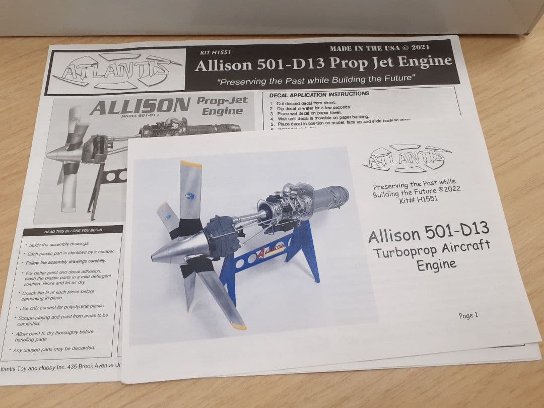 プラモデル Allison 501-D13 Prop-Jet Engine - メルカリ