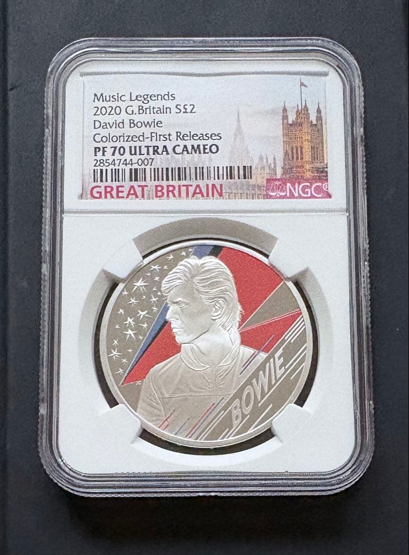 2020年 英国 デビッド・ボウイ 1oz シルバープルーフNGC PF70 - メルカリ