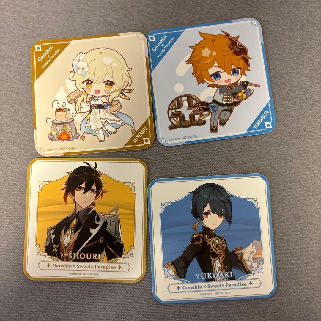 原神 スイパラコラボ コースター 蛍 タルタリヤ 鍾離 行秋 - メルカリ