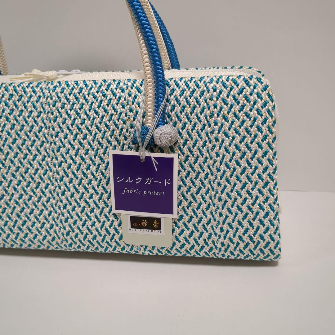 和装バック 利休バッグ 横長の型 小田巻付き バッグ 組織り 衿秀 和想