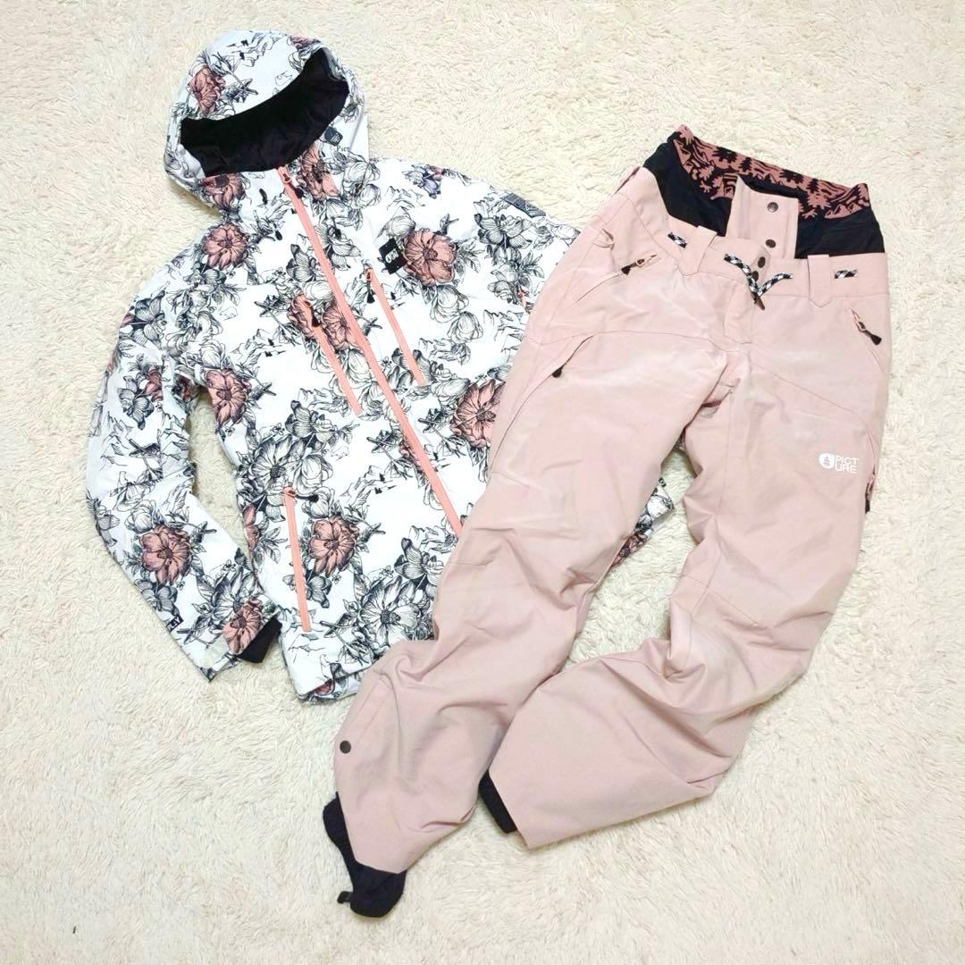 E1816 PICTURE ピクチャー スキーウェア 上下セット 花柄 スノボー E1816 PICTURE ピクチャー スキーウェア 上下セット 花柄 スノボー 花