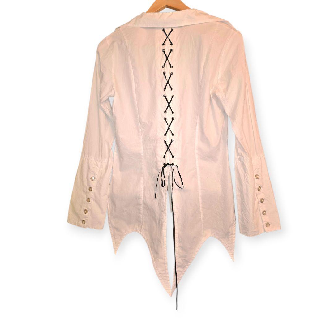 B.P.M バックレースアップ ワイシャツ ブラックピースナウ 燕尾 - メルカリ