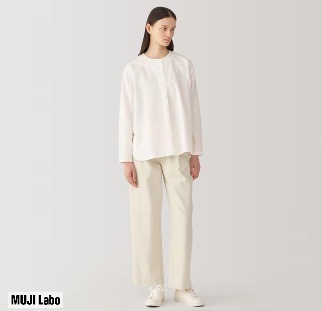 MUJI Labo 婦人　和紙混パンツ 婦人２４（６１ｃｍ）・生成 婦人 和紙混パンツ | 無印良品