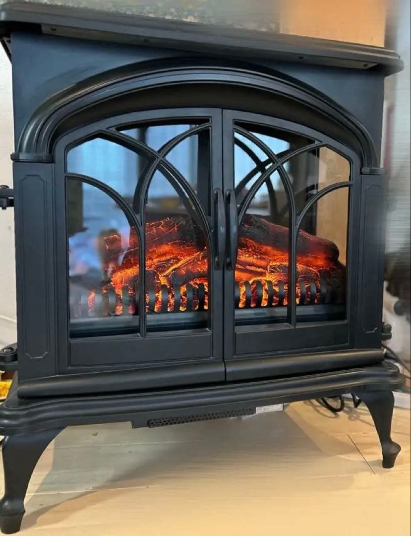 【美品】【値下げ不可】暖炉型　ワイド　ファンヒーター ニトリ ワイド暖炉型ファンヒーター (NI) 【玄関先迄納品】 【1年保証