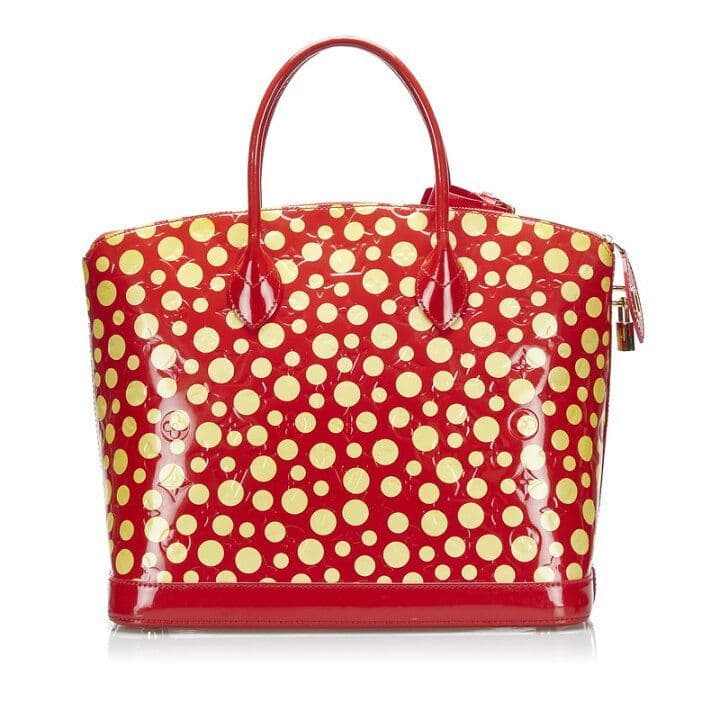 LOUIS VUITTON × 草間彌生ハンドバッグ エナメル ドット ヴィトン