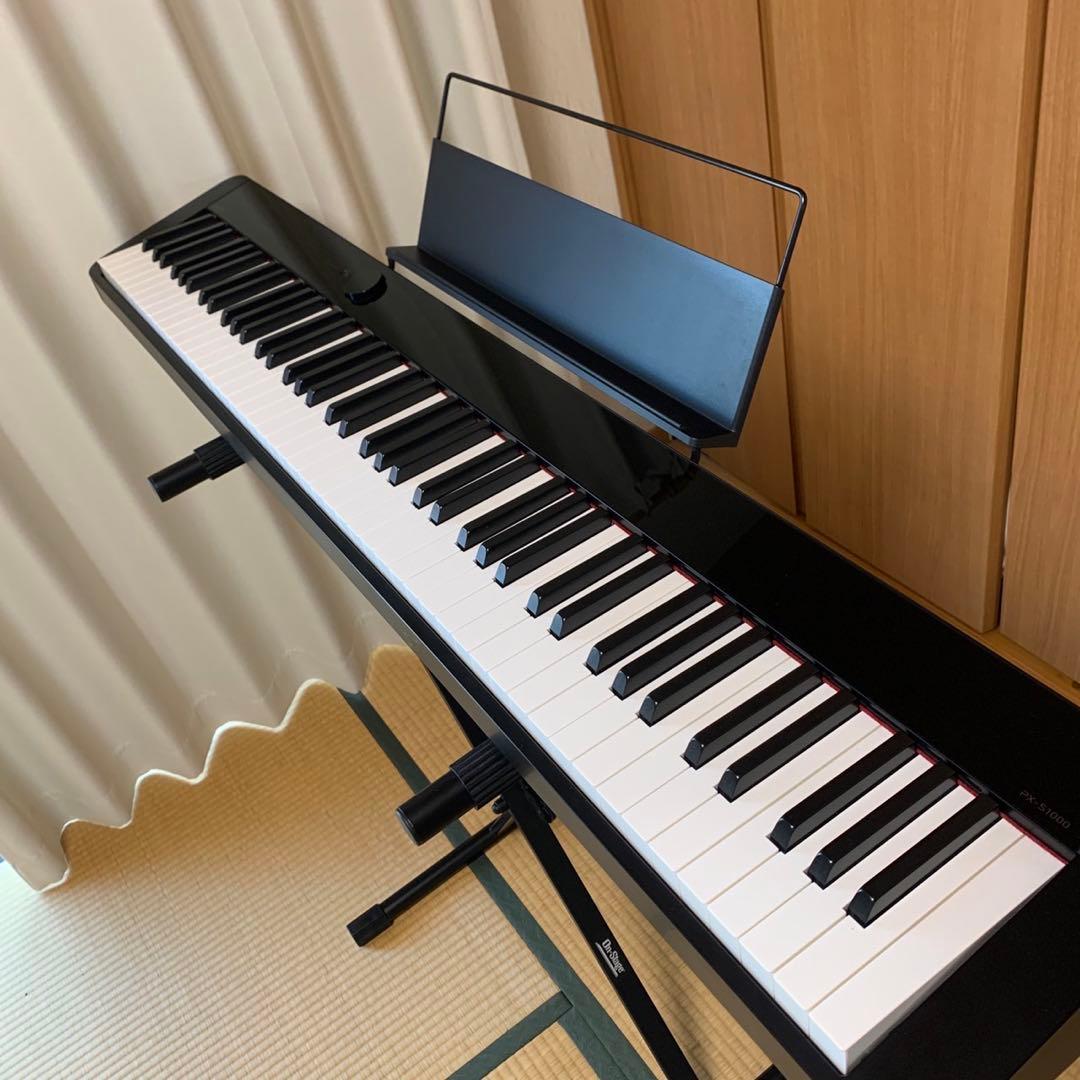 CASIO PX-S1000 Privia（黒）/ 譜面台・Xスタンド・ペダル付 - メルカリ
