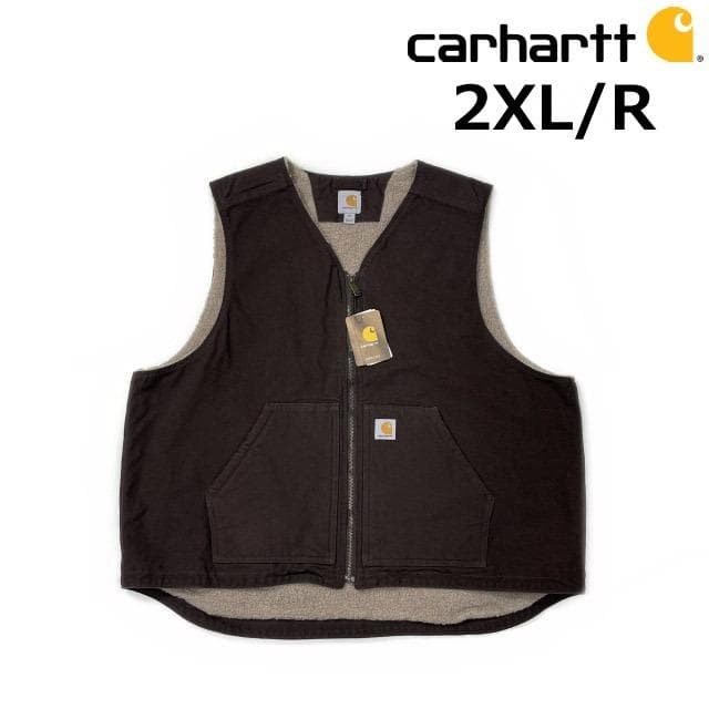 カーハート ワークベスト US購入(2XL/R)茶 181218 - メルカリ