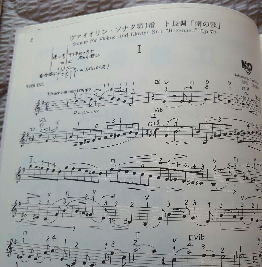 江藤俊哉 ヴァイオリン・ソナタ レッスン・シリーズ1 ブラームス1番雨
