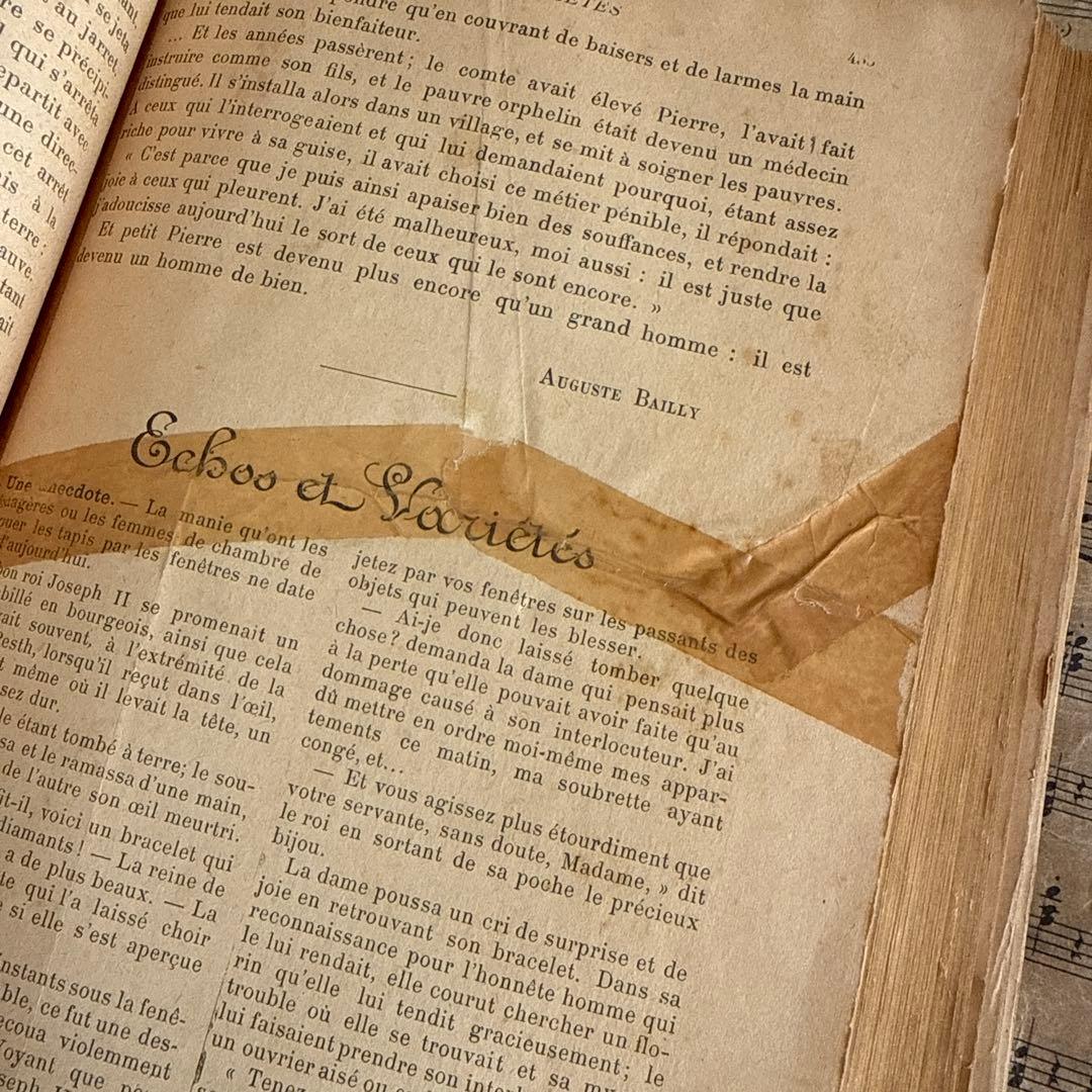 大容量レア1897年アンティーク洋書フランス語ジャンクジャーナル古書