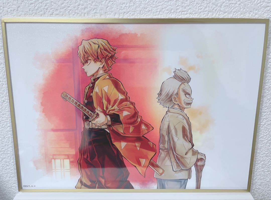 鬼滅の刃 B賞 アクリル色紙 繋ぐ WEBSHOPくじ 善逸と爺ちゃん - メルカリ