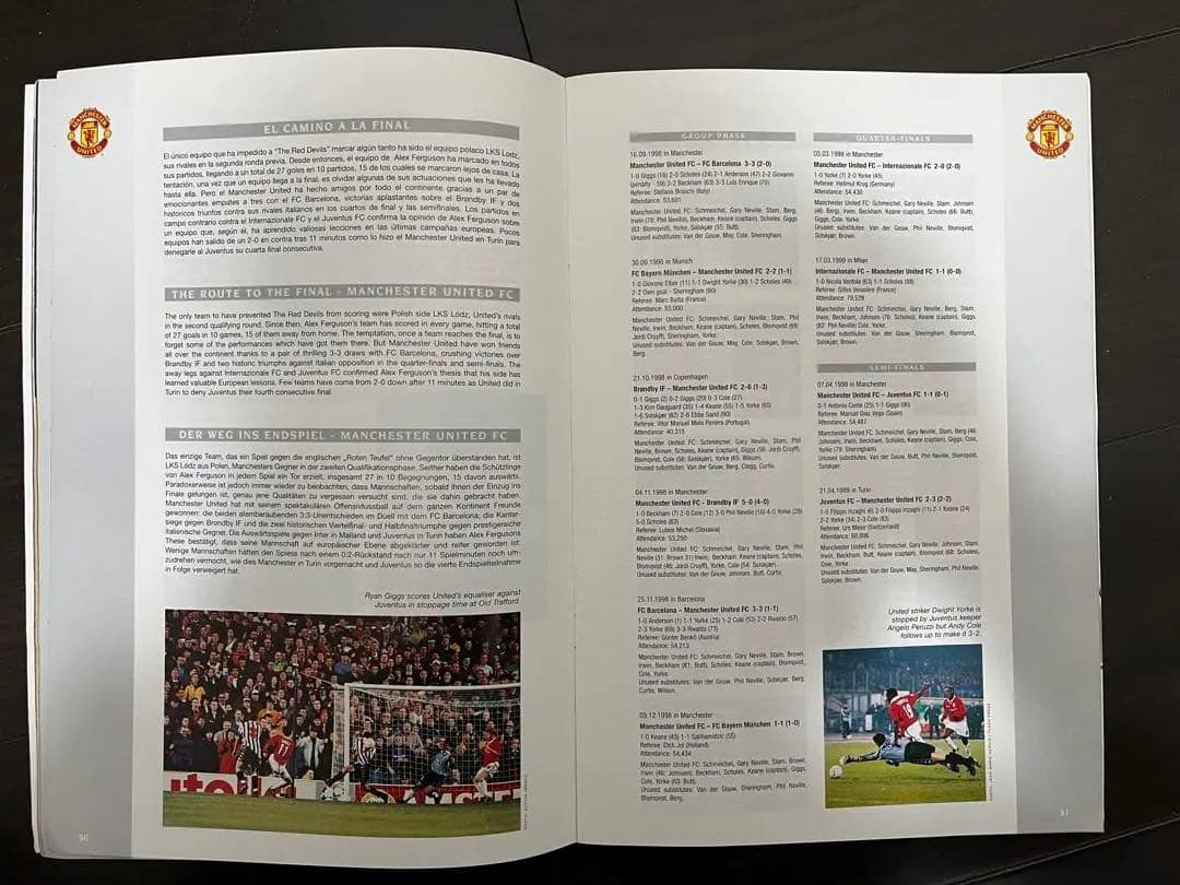 1998-99 CL Final マンU vs バイエルン マッチデープログラム - メルカリ