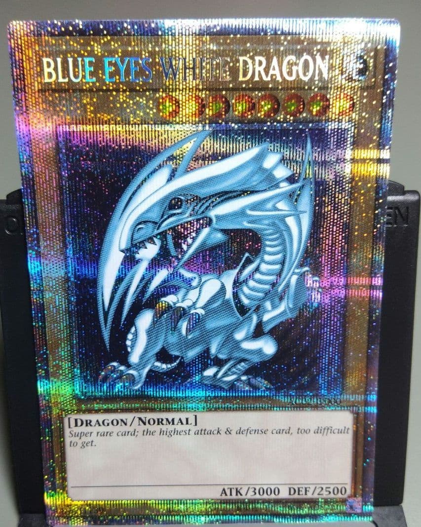 遊戯王　英語版　青眼の白龍 ブルーアイズ AC02-JP000 プリシクプリズマ 状態A-〕BLUEEYESWHITEDRAGON【プリズマティックシークレット】{AC02