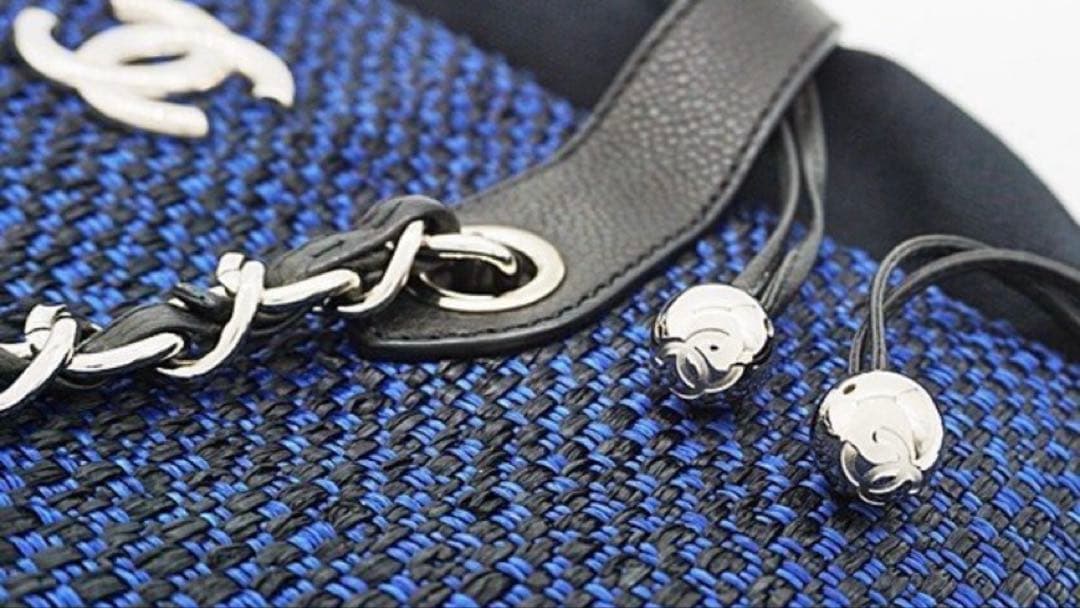 M*✨様 シャネル ストローバッグ 希少 ネイビー - メルカリ