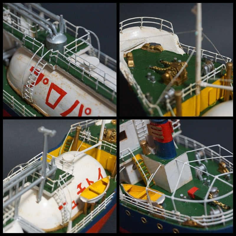 木製漆塗り 伊藤忠プロパン(イトチュー)LPG液化石油ガスタンカー模型