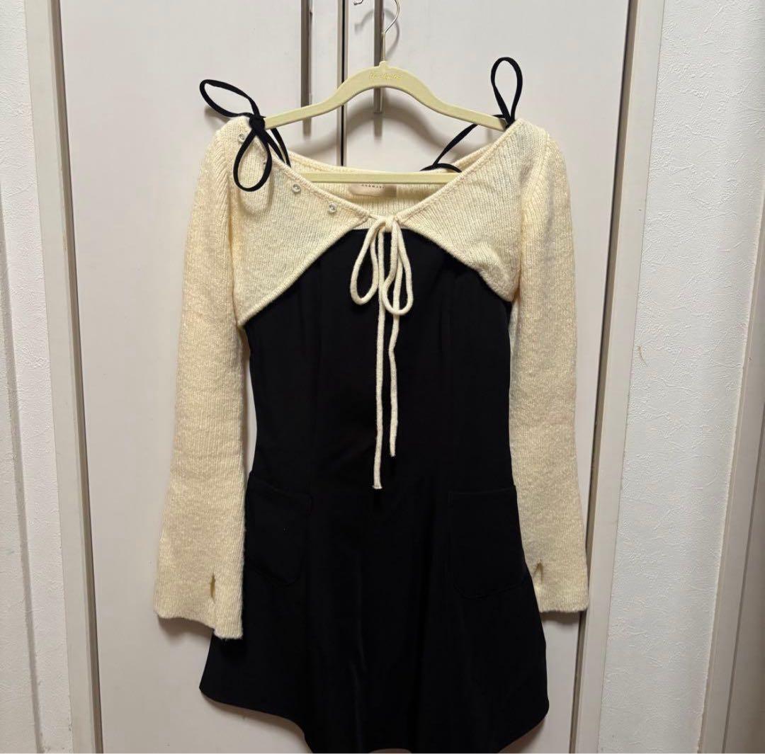 andmary Lamia knit set mini dress - メルカリ