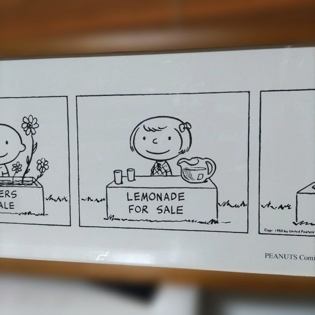 美品☆ピーナッツ☆スヌーピー☆アートフレーム☆1950年代|mercari