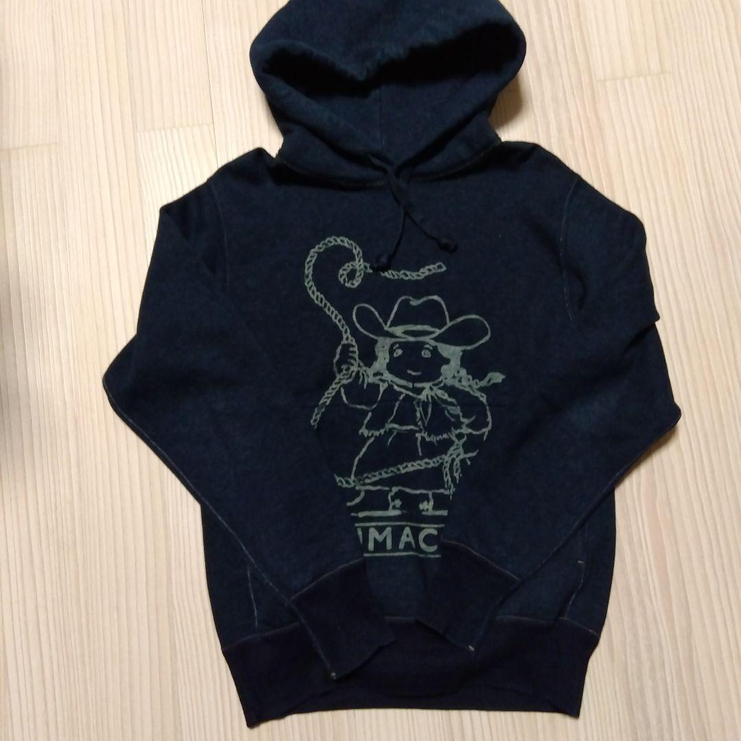 28日まで45R☆ウマッコちゃんプリントの908裏毛フーディ（インディゴ