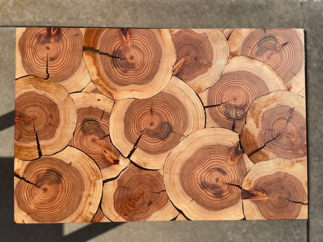 快適家具・インテリア - 杉の丸太ローテーブル サイドテーブル 花台