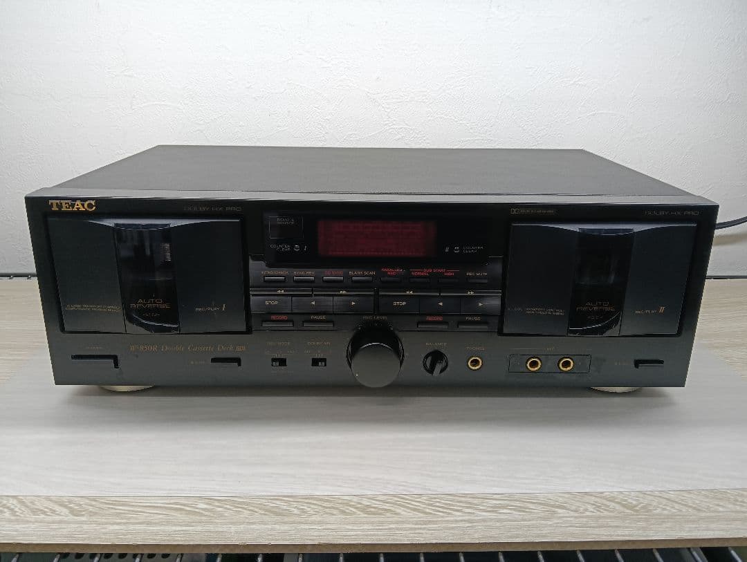 動作品】TEAC W-850R カセットデッキ ブラック - メルカリ