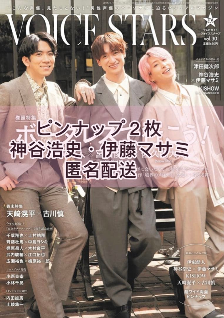 神谷浩史 伊藤マサミ ピンナップ TVガイド VOICESTARS vol.30 - メルカリ