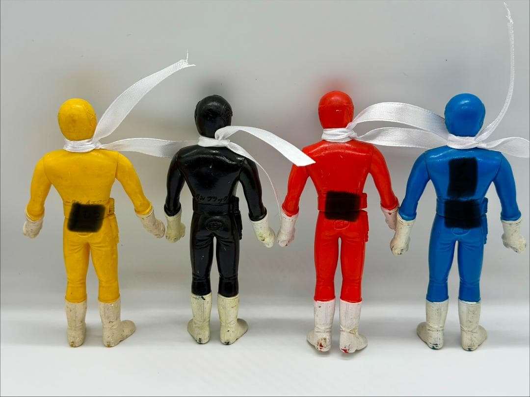 大戦隊ゴーグルファイブ ソフビ 4体セット ポピー 日本製 当時物 ※訳