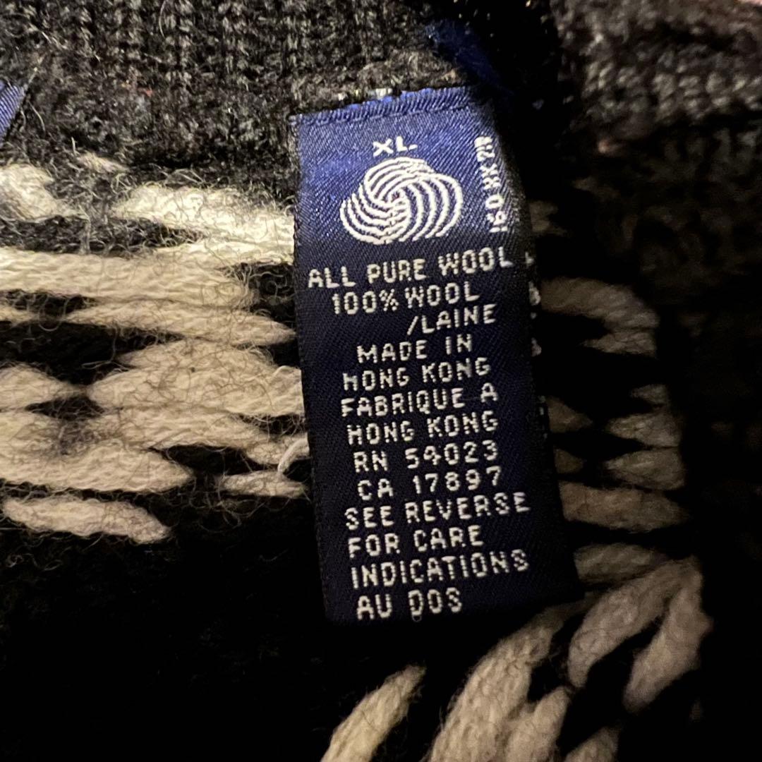 希少90´s OLD GAP オールドギャップ ノルディック柄 3Dニット XL