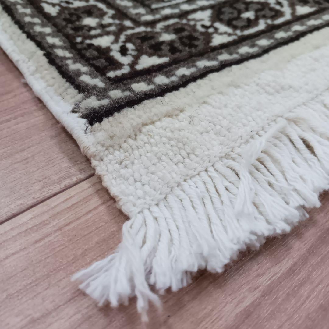 Y3881-1 トルコ カイセリ絨毯 ウール×コットン 手織り 大判