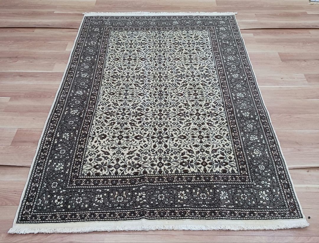 Y3881-1 トルコ カイセリ絨毯 ウール×コットン 手織り 大判