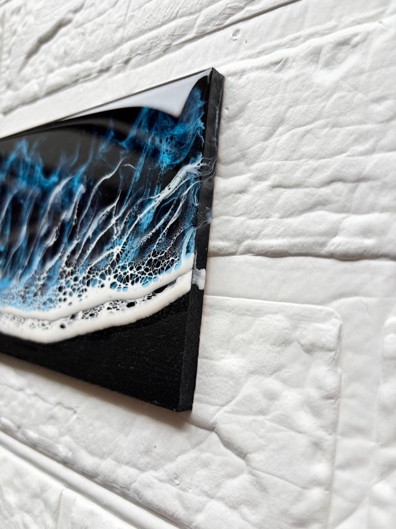 深いリラックスを味わいたい方へ 深呼吸する海 レジンアート 20×10cm