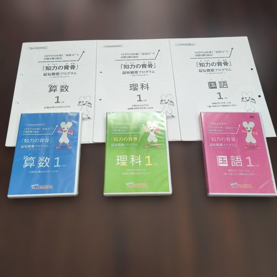 知力の背骨 DVD テキスト 国語 算数 理科 セット 中学受験 西村則康