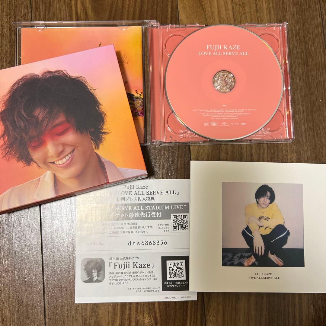 藤井風 CD 2枚組 LOVE ALL SERVE ALL 初回プレス封入特典付 - メルカリ