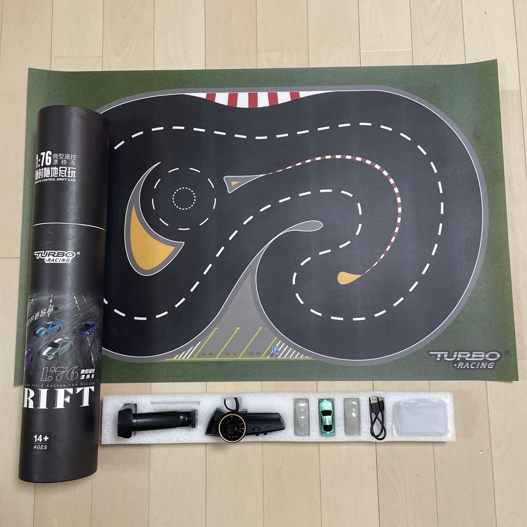 TURBO RACING RIFT ドリフトカーターボレーシング 1/76 C64 Blue Drift Car［ 1/76スケール C64ブルー ドリフトカー