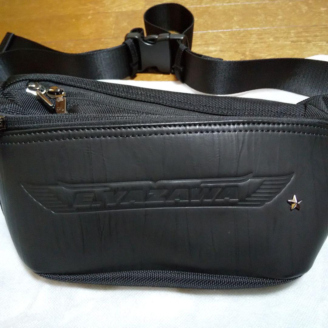 矢沢永吉様、羽ロゴウエストポーチ ブラック、未使用です。 - メルカリ