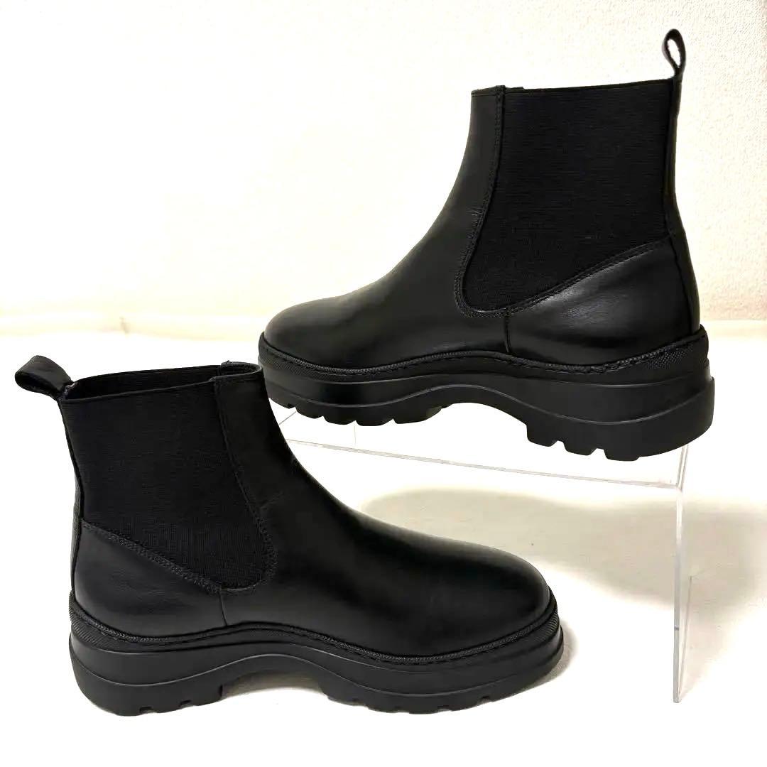 美品✨】ペリーコサニー サイドゴアブーツ ブラック パテントレザー