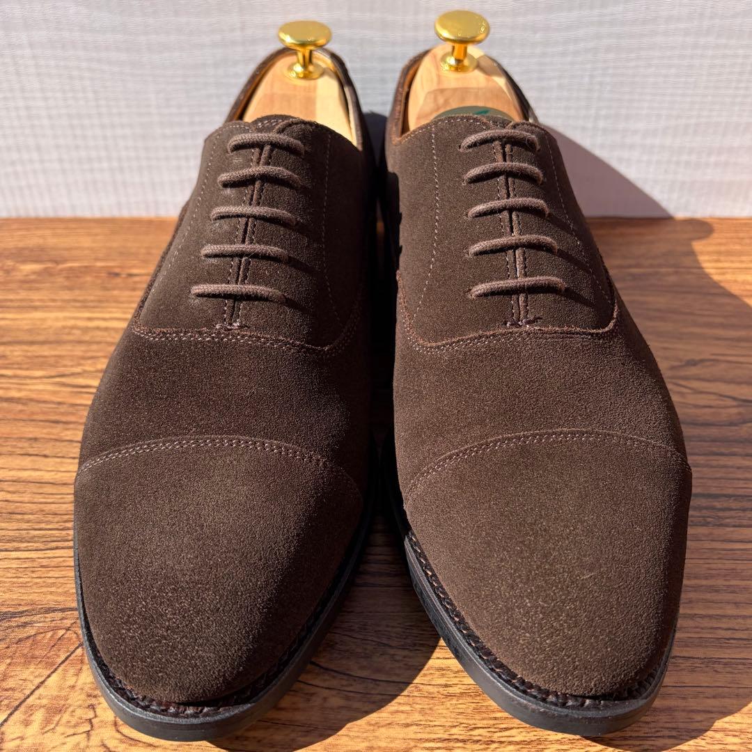 【極美品】ユニオンインペリアル ストレートチップ 25.5cm 濃茶 スエード