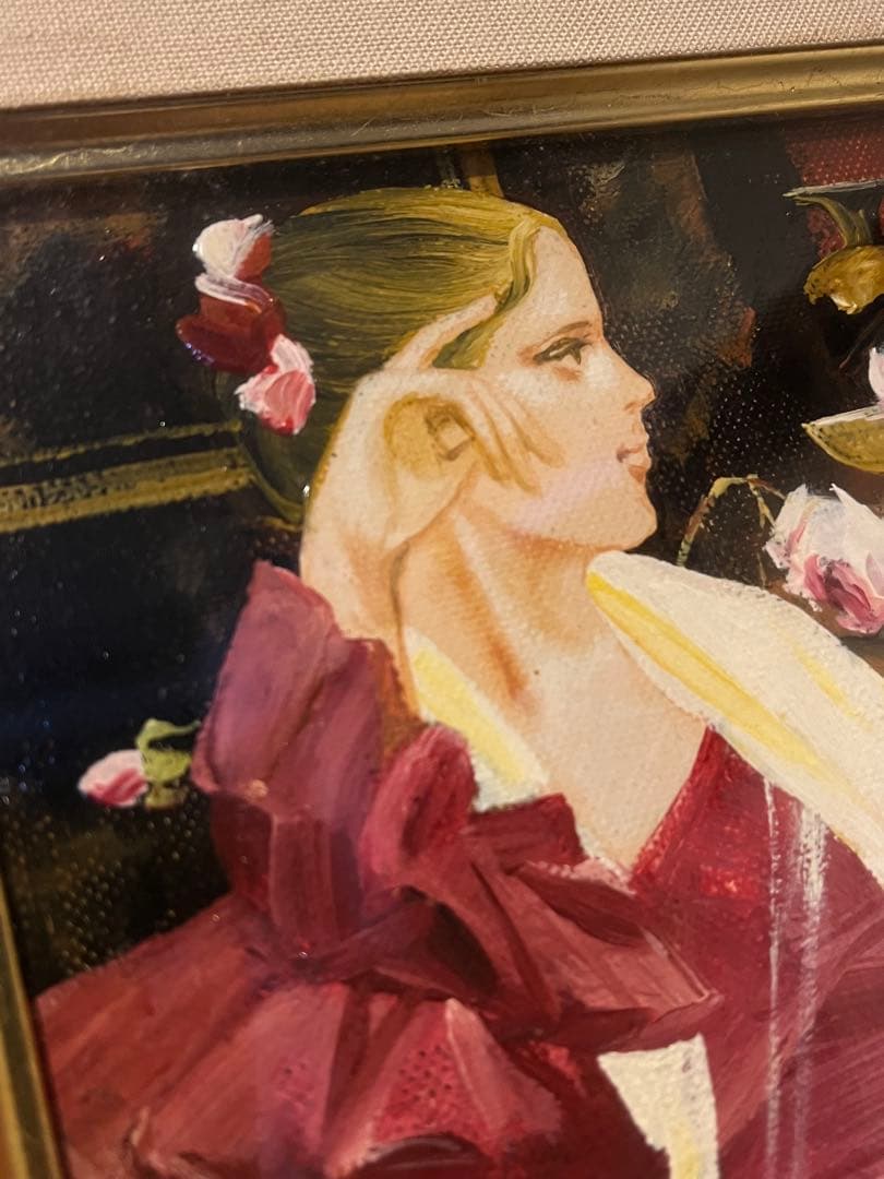 真作 巨匠 斉藤三郎 「少女エレナ」 油彩画 裏書あり - メルカリ