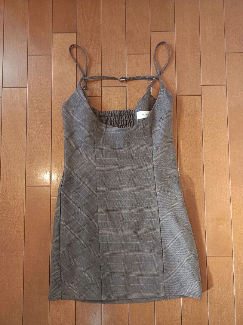 ANDMARY Betty layered check dress/brown - メルカリ