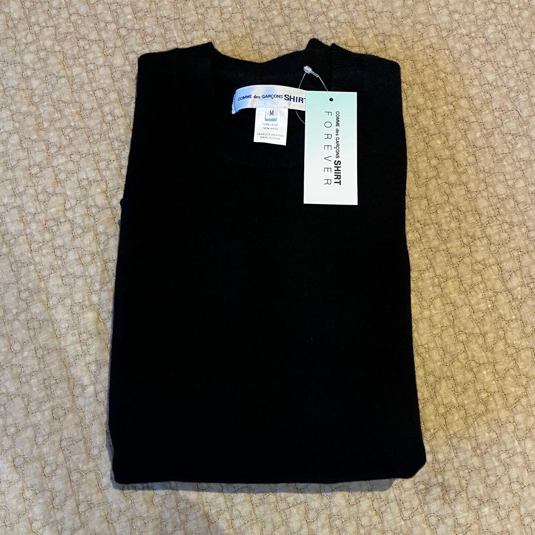 新品 CDG SHIRT FOREVER クルーネック ニット 黒 M - メルカリ
