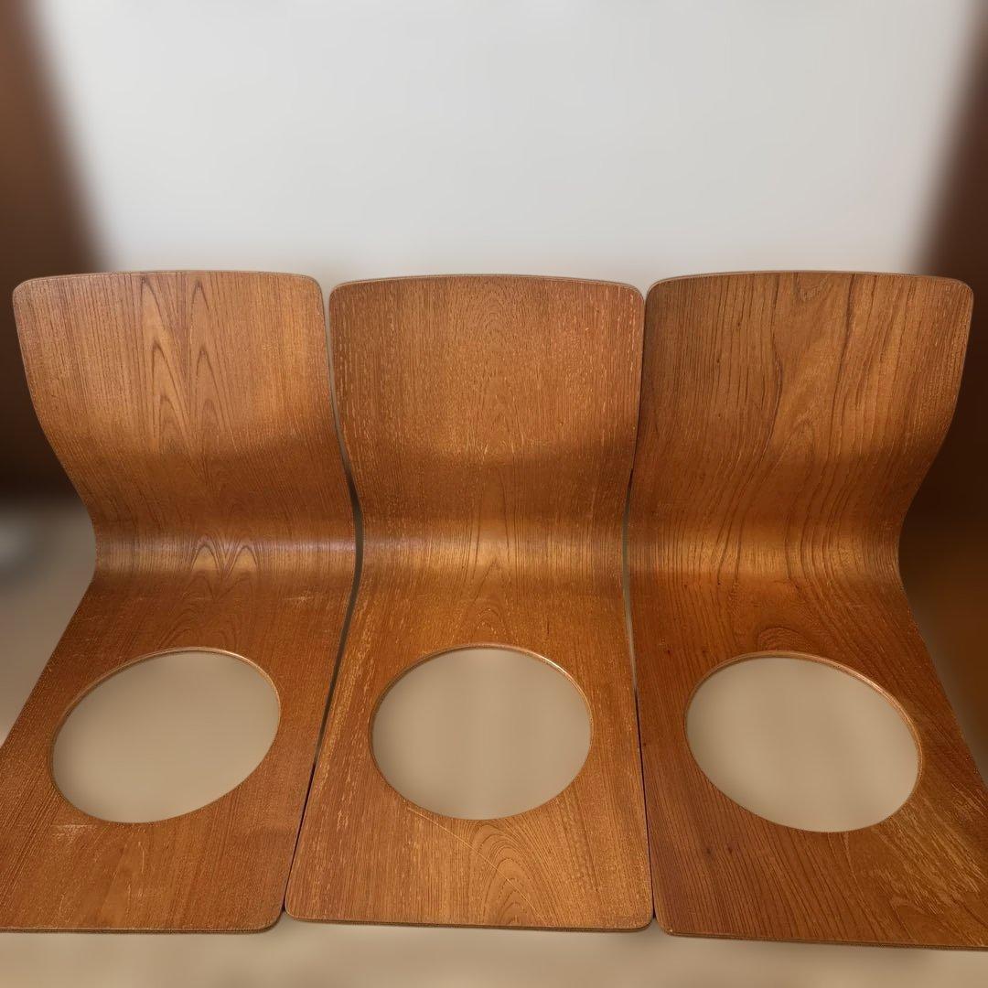 天童木工　曲げ椅子　座椅子　3脚セット 3脚セット 天童木工 Tendo 座椅子 プライウッド 曲げ木 座イス