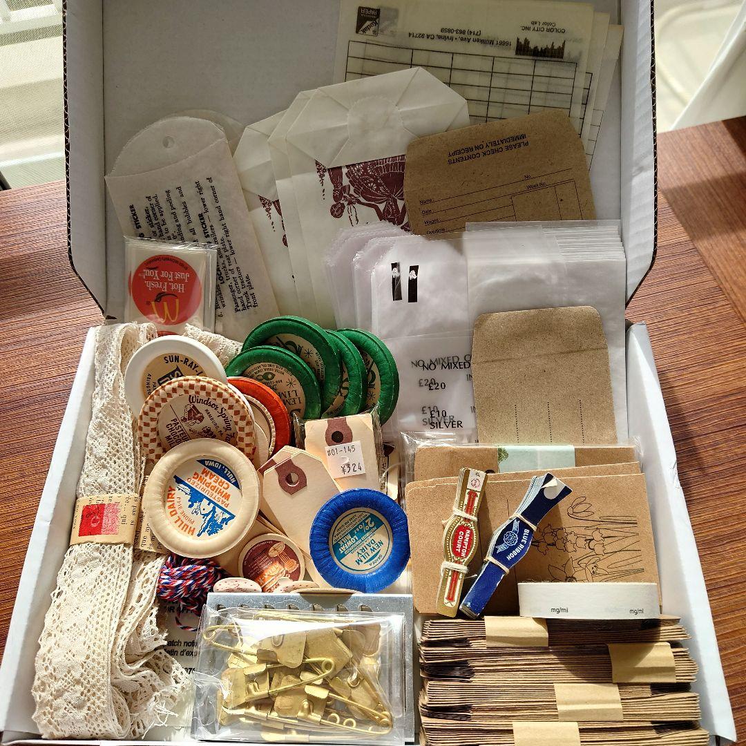 過去最大120サイズ/たっぷりephemeral box☆ヴィンテージ海外紙モノ