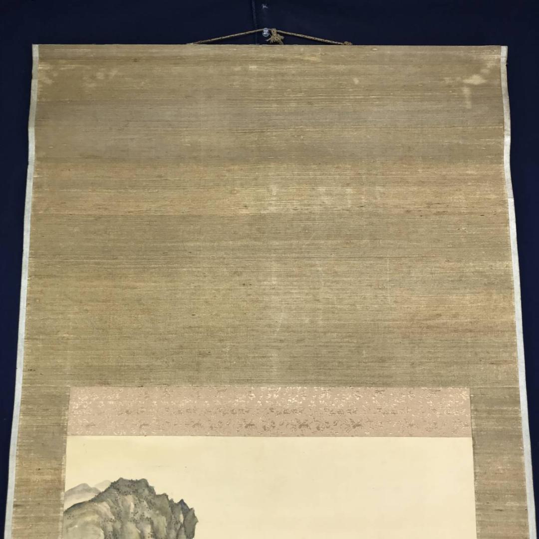 作者不詳/春景山水図/山水図/横物/掛軸/名家伝来/AD-201 - メルカリ