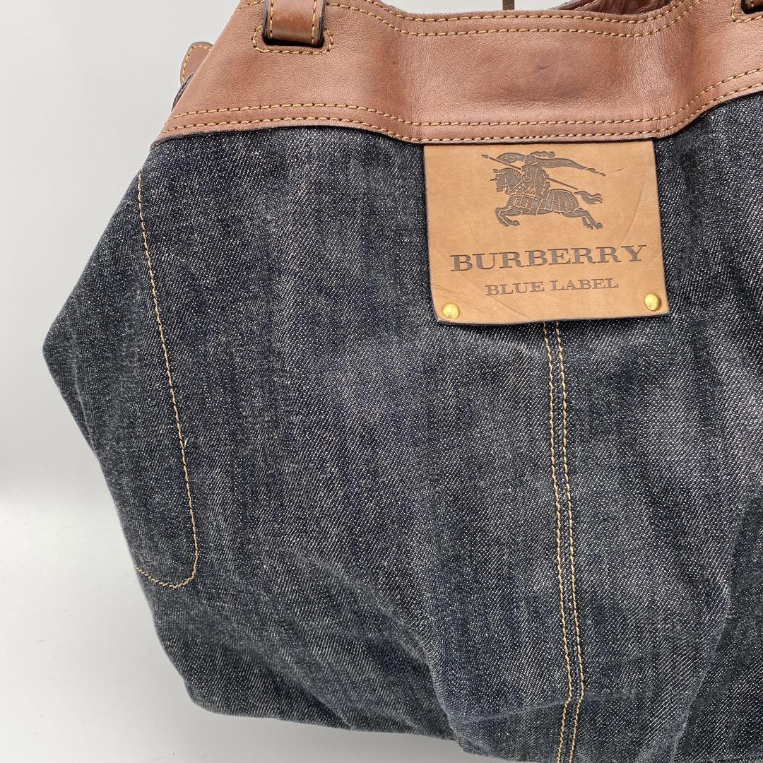 希少✨バーバリーブルーレーベル デニム トートバッグ ホースロゴ A4