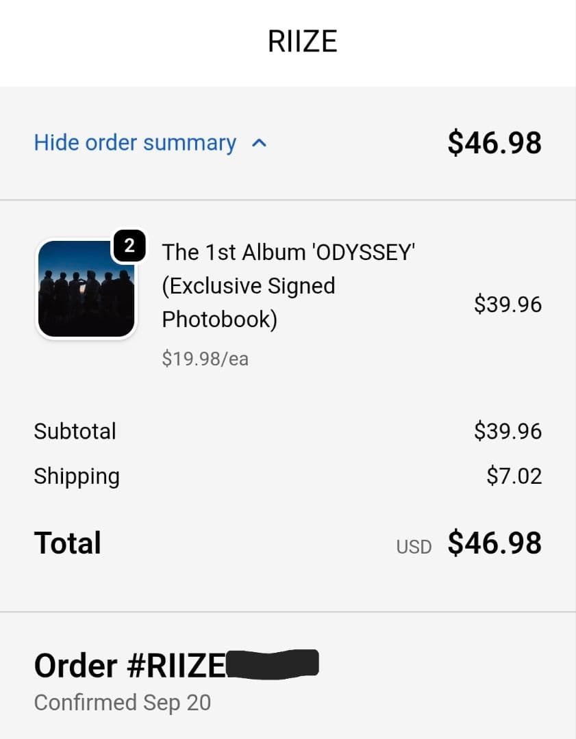 ソヒ 直筆サイン RIIZE ODYSSEY US盤 アメリカ限定 - メルカリ