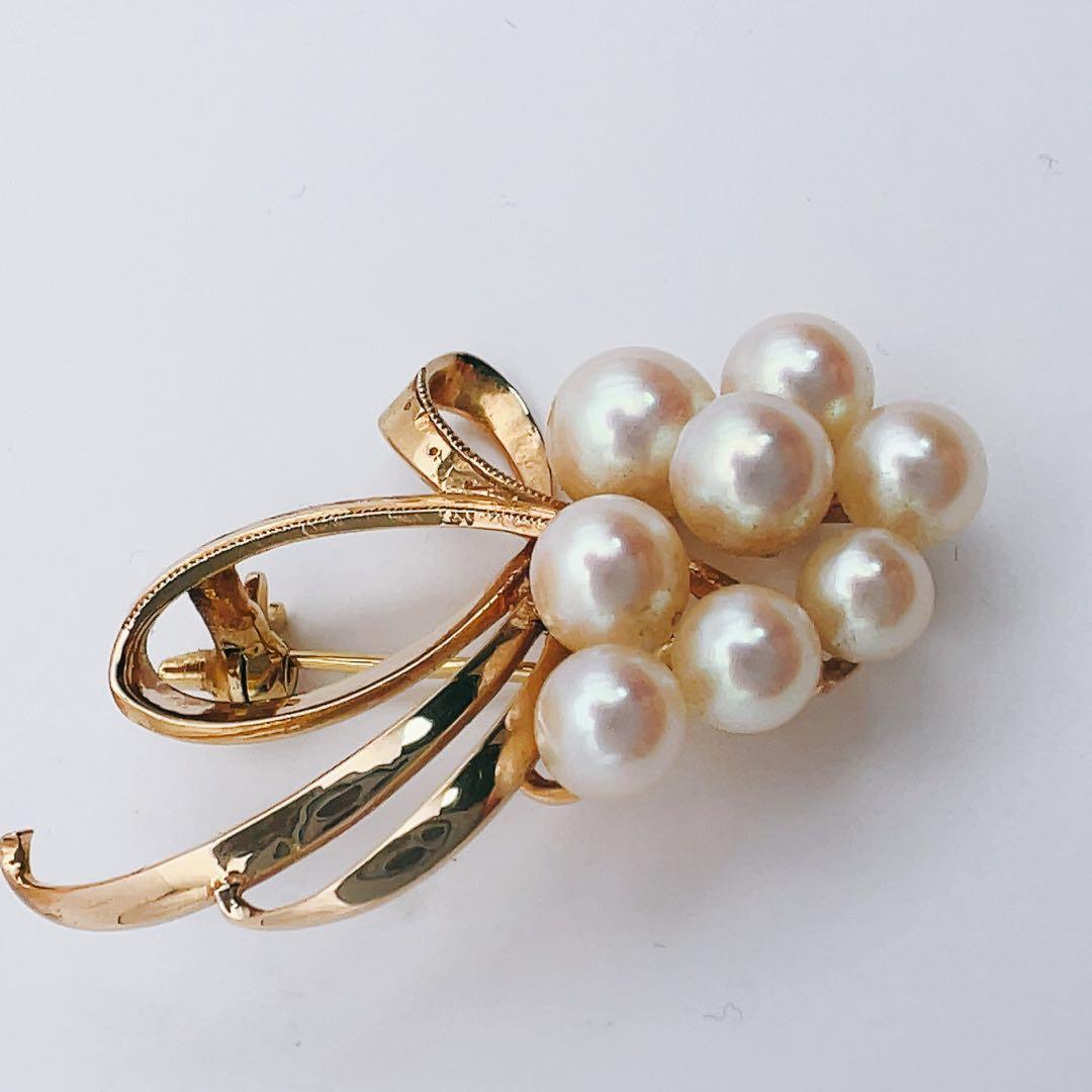 ○田崎真珠 ブローチk14 - メルカリ